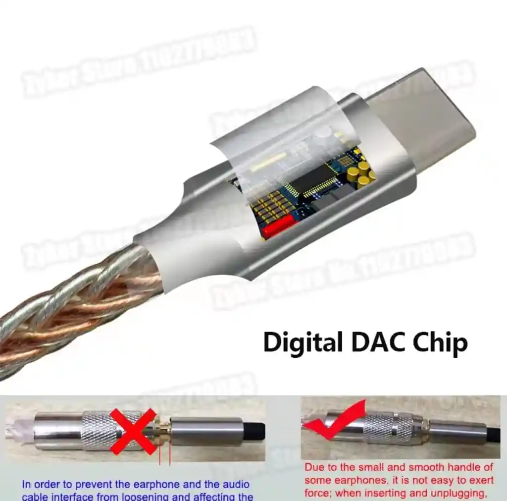 Adaptador Hi-res Tipo C A 3.5mm – Hi-max Audio 32bit 384khz