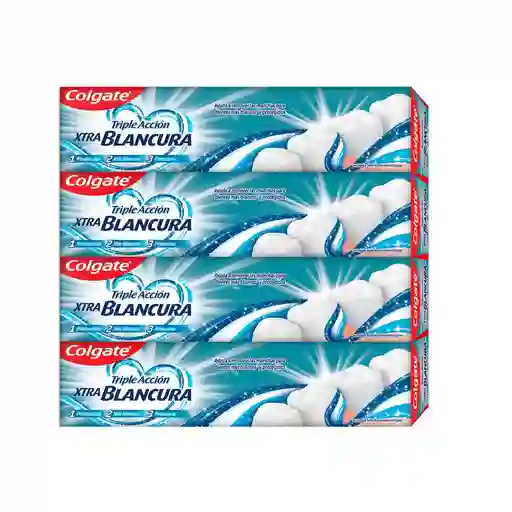 Colgate Triple Acción Xtra Blancura Crema Dental Anticaries Con Fluor 4 Unidades / 150 Ml
