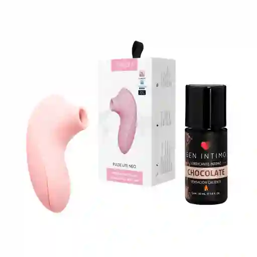 Succionador Pulse Lite Neo Rosado Svakom + Lub Caliente Chocolate 30ml Sen Intimo