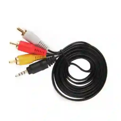 Cable De Audio Video 3.5mm Rca 3x1 Triestereo Auxiliar Plug