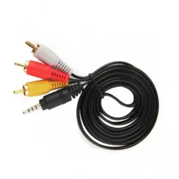 Cable De Audio Video 3.5mm Rca 3x1 Triestereo Auxiliar Plug