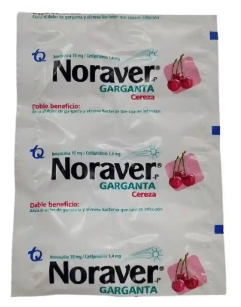 Noraver Garganta Cereza Blister X 6 Tabletas