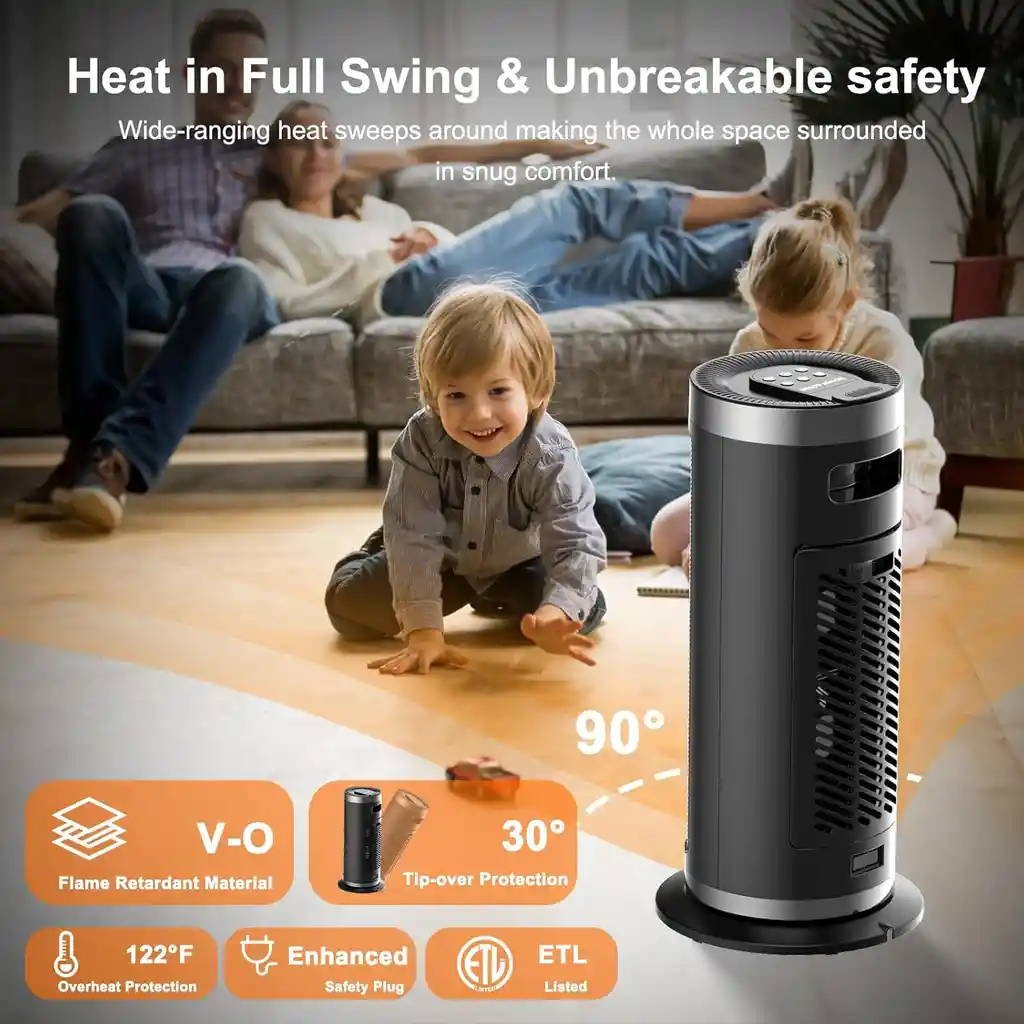 Calefactor Electrico Ambiente Portatil Calentador Silencioso