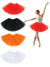 Disfraz Tutu Falda Brillante Para Adulto 37 Cm Naranja