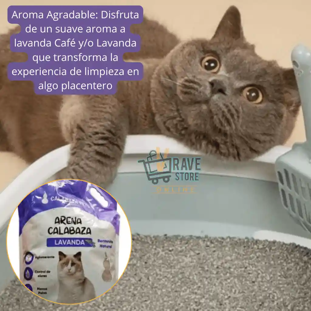 Calabaza Pets Arena Para Gatos Aroma A Lavanda