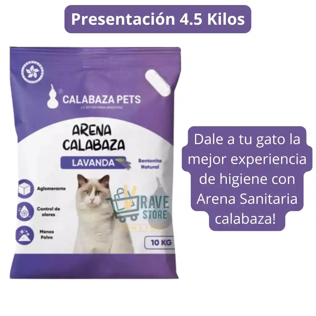 Calabaza Pets Arena Para Gatos Aroma A Lavanda
