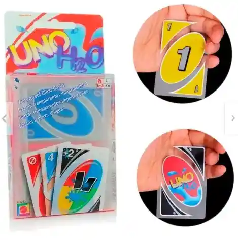 Uno Splash H2o Cartas Impermeables Plásticas Juego De Mesa