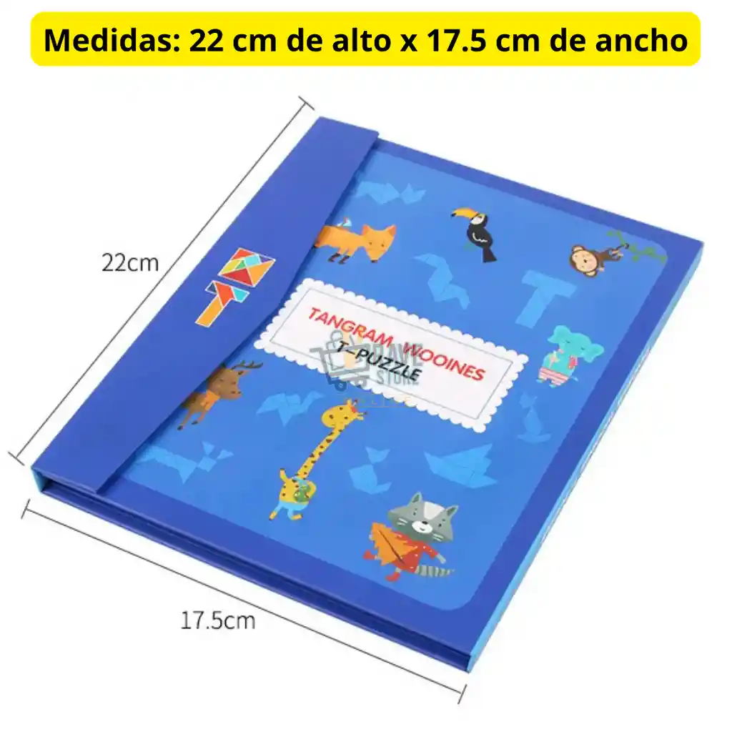 Juego Tangram Magnético De Madera Para Niños Rosa