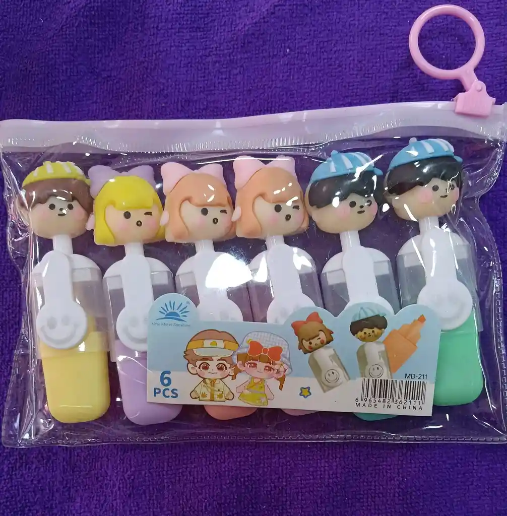 Resaltadores Niños X6 Pastel