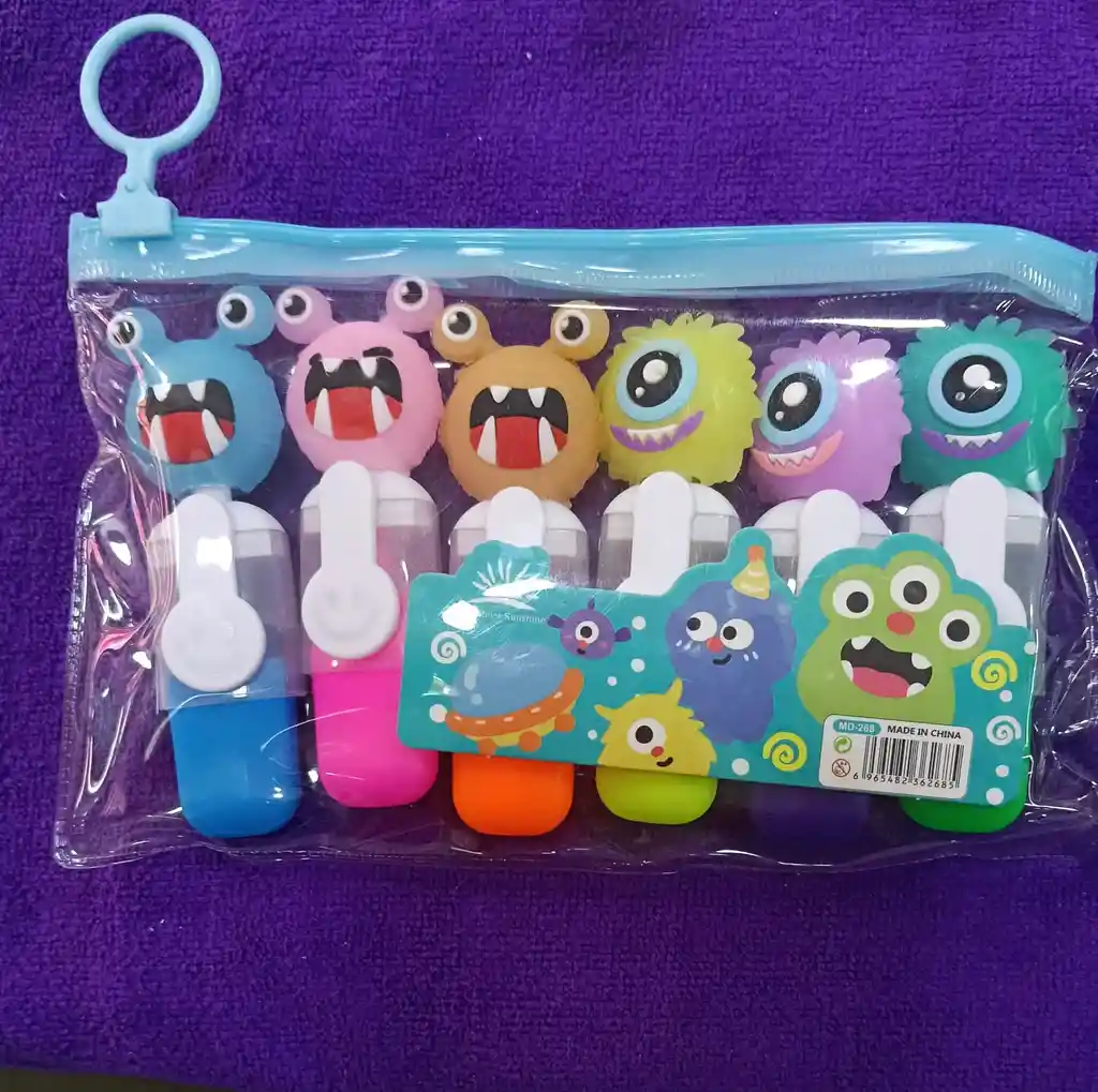 Resaltadores Mostruos X 6 Neon