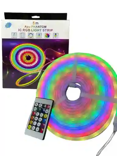 Tira Led Ic Rgb Phantom 5 Metros Con Control Por App