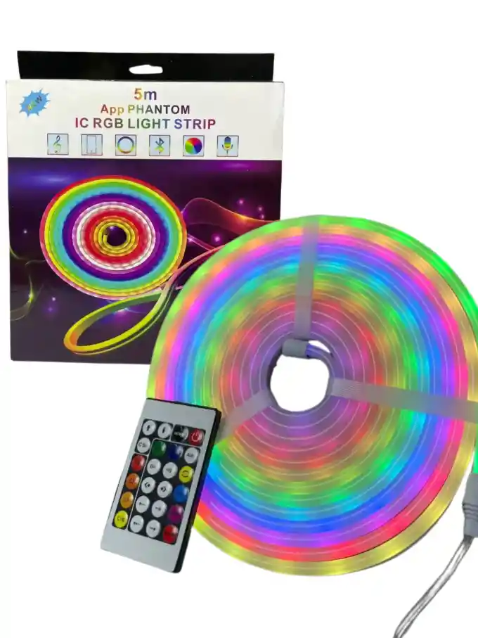 Tira Led Ic Rgb Phantom 5 Metros Con Control Por App