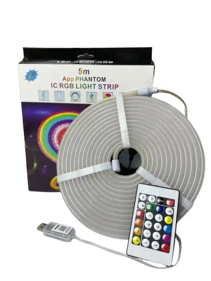 Tira Led Ic Rgb Phantom 5 Metros Con Control Por App