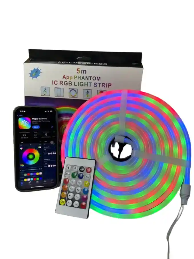 Tira Led Ic Rgb Phantom 5 Metros Con Control Por App
