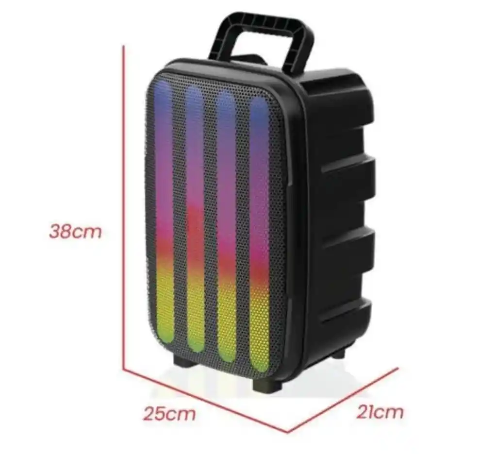 Parlante Recargable Excelente Sonido Micrófono Luces Led Control Remoto!🎶