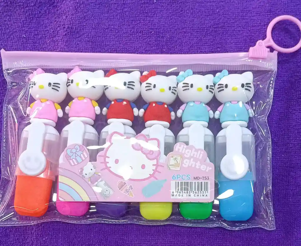 Resaltadores Hello Kitty X 6 Neon