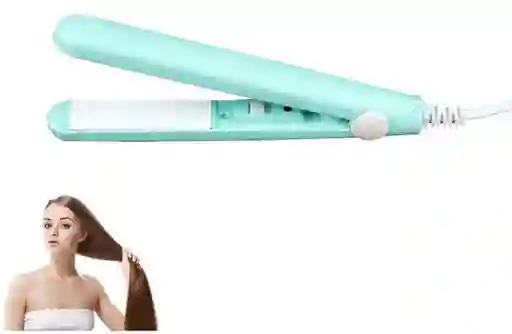 Mini Plancha Qa02 Cabello Alisadora Portatil Viajera Pelo Verde Menta