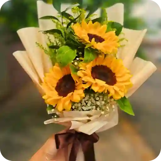 Bouquet De 3 Girasoles Sunset