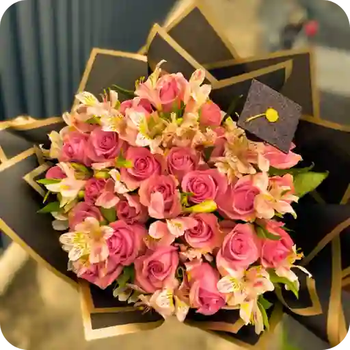 Bouquet De Rosas & Astromelias