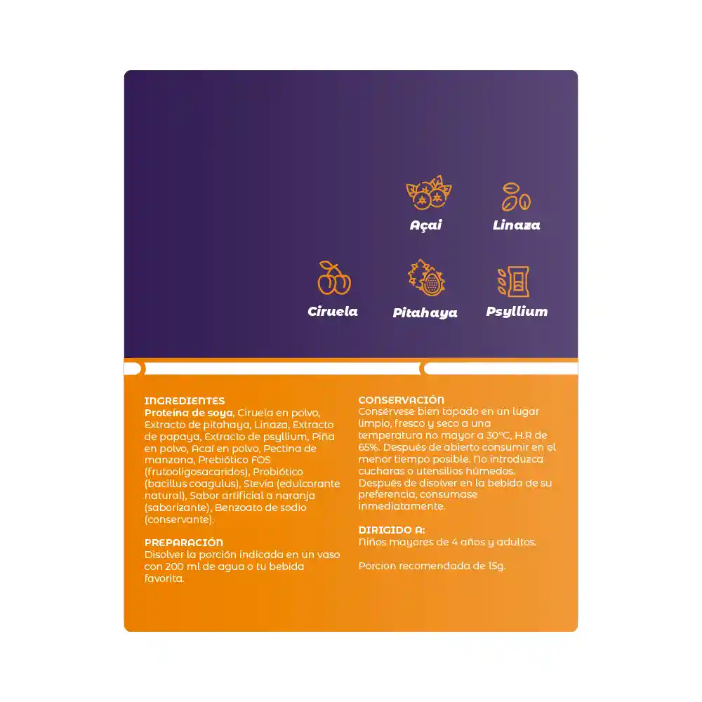 To - Go Fibra Prebiotica 30 Sobres X 450 Gr - Mumu