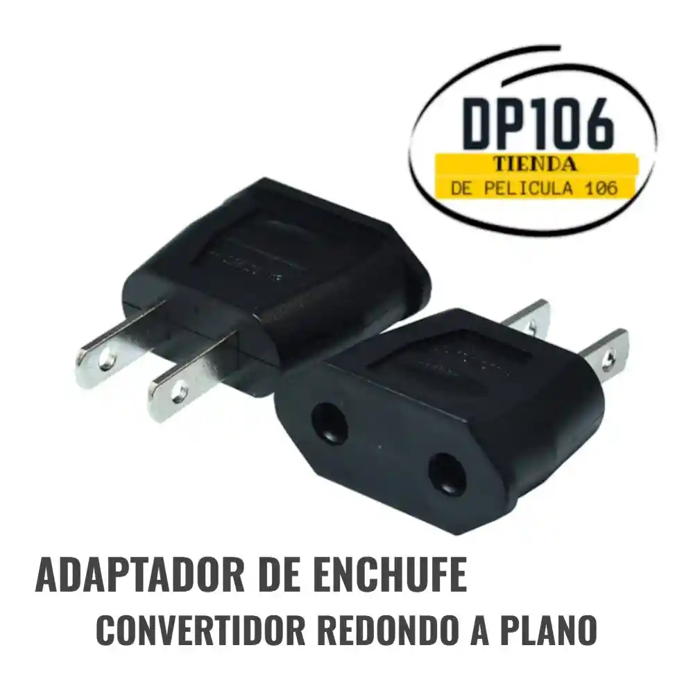 Adaptador De Enchufe – Convertidor Redondo A Plano