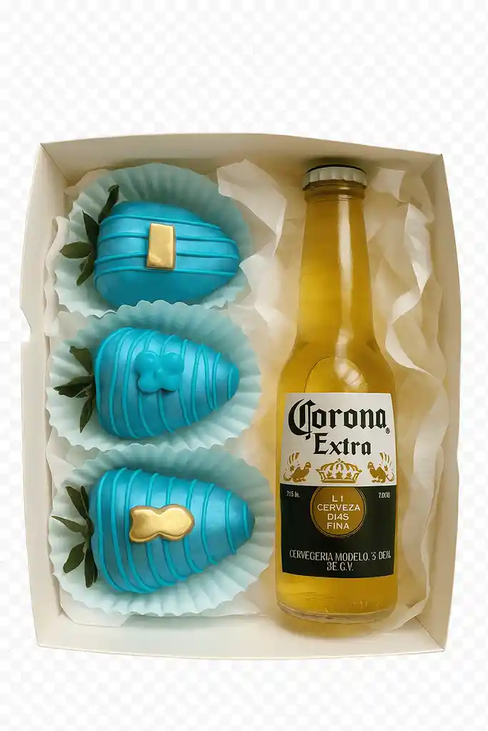 Coronita + 4 Fresas Con Chocolate