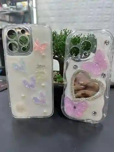 Estuche De Lujo Iphone Con Pines Decorativos