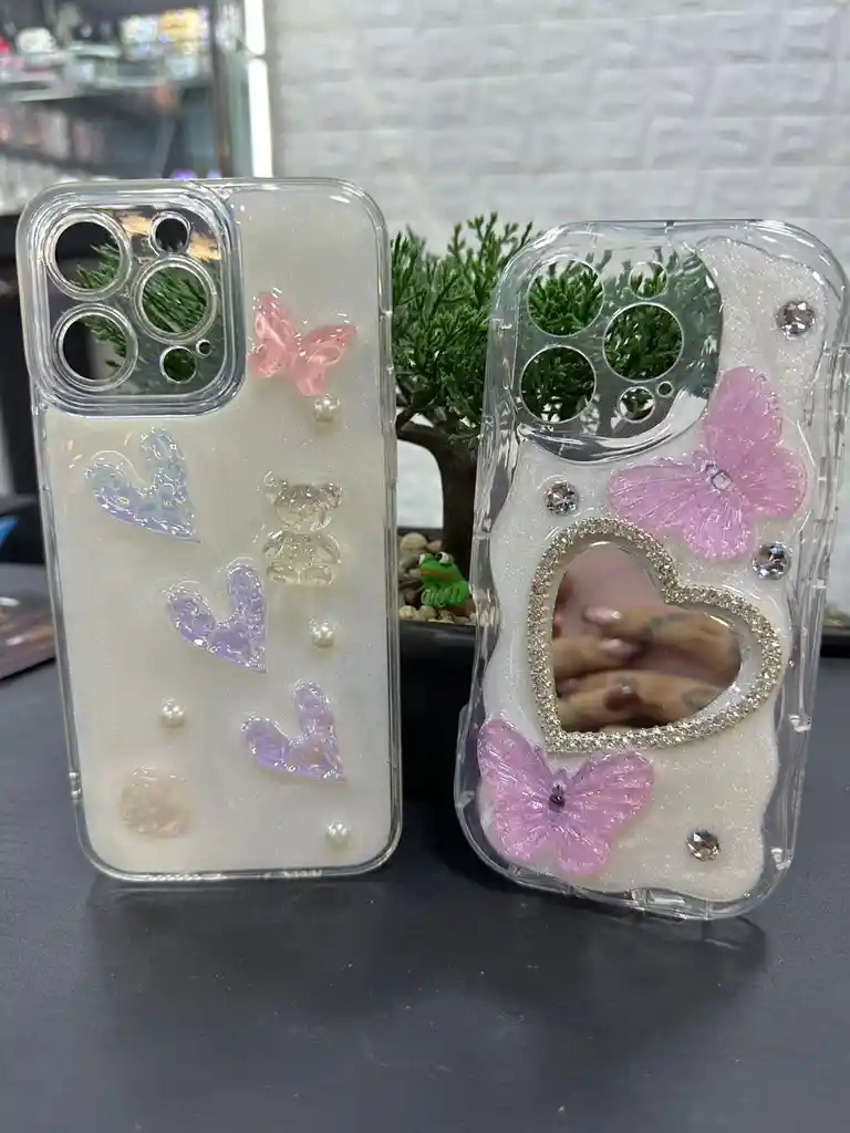 Estuche De Lujo Iphone Con Pines Decorativos