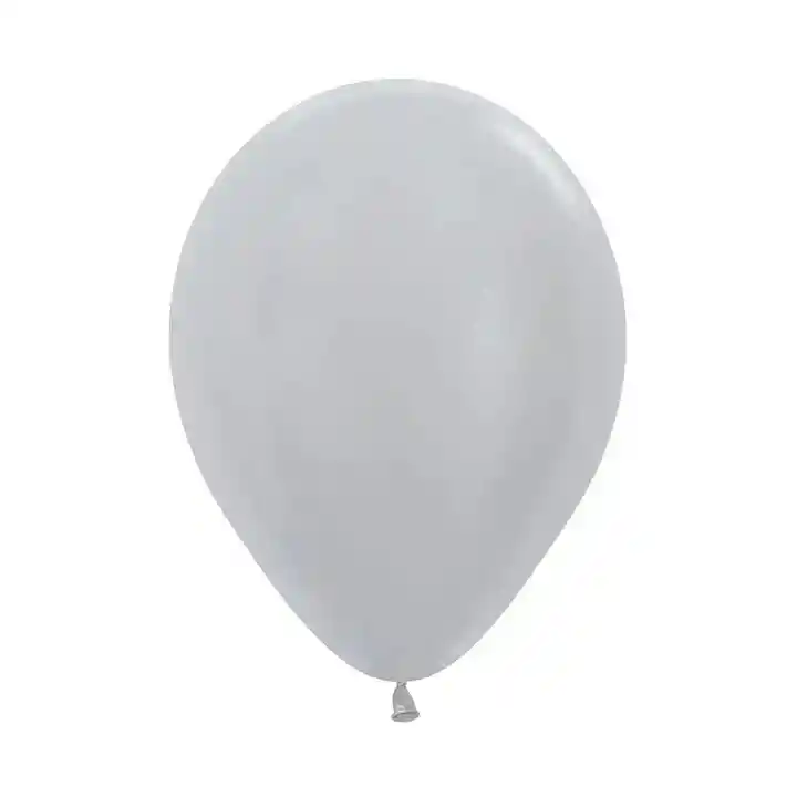 Globos R12 Sempertex Satin Plata / Plateado X 10 Und