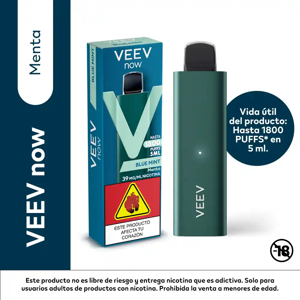 Vape Veev Now Blue Mint 1800 Puff