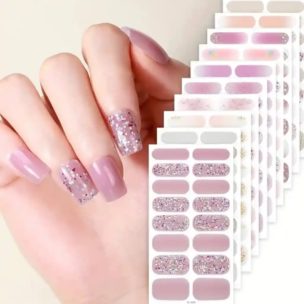 Stickers Para Uñas 💅 Manicure Fácil Y Rápido – 1 A 2 Semanamanicure Al Instante ✨ Fácil De Aplicar Y Retirar. Duran 1 A 2 Semanas, Protegen Tu Uña Y Vienen En Diseños Modernos 💖