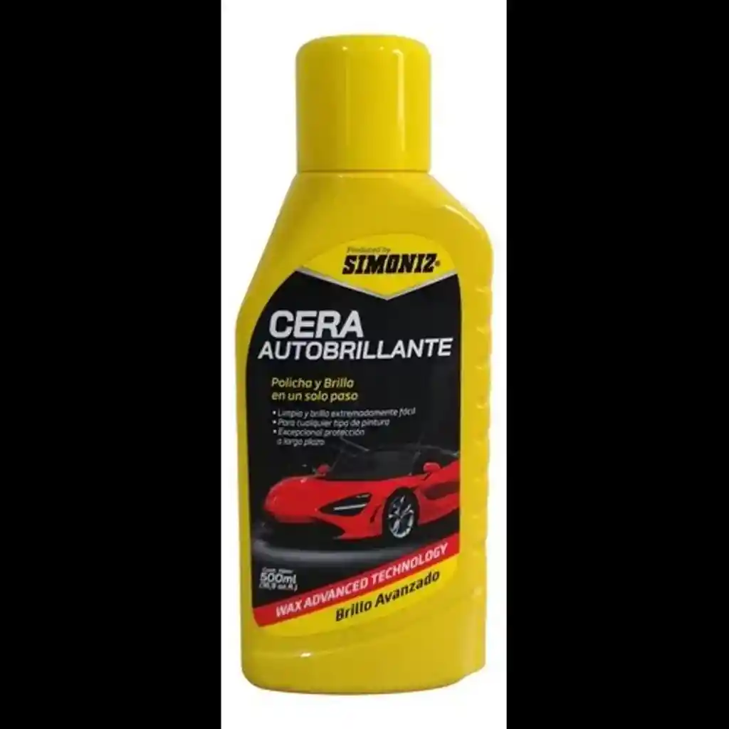 Cera Brilladora Carro Polichado Limpiador Protector De Pintura 500ml