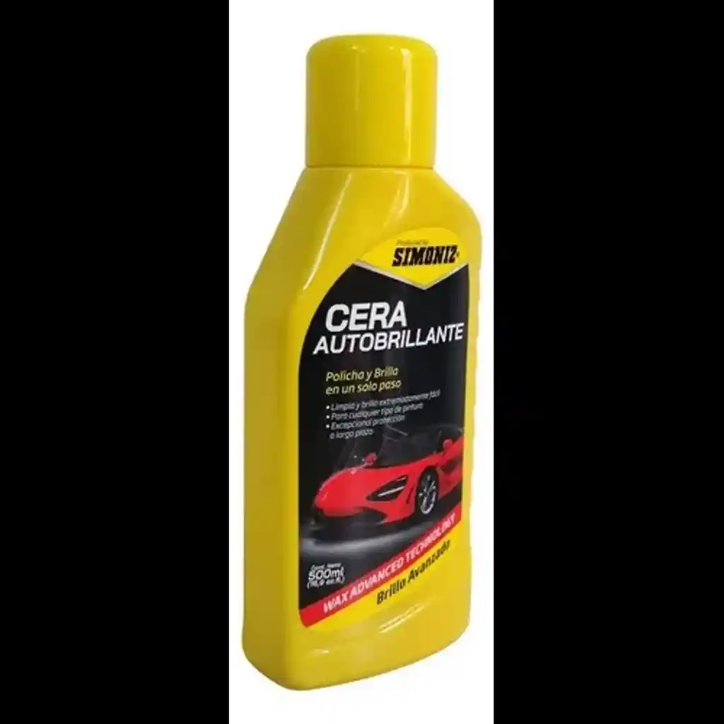 Cera Brilladora Carro Polichado Limpiador Protector De Pintura 500ml