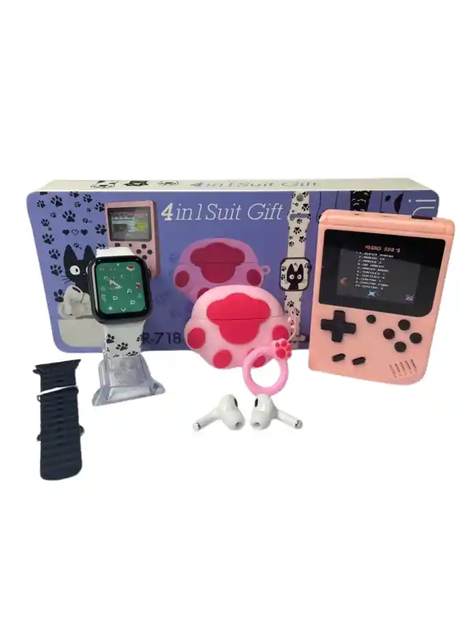 Combo Infantil Kr-718 Mini 4 En 1 (watch + Sup + Tws + Case)