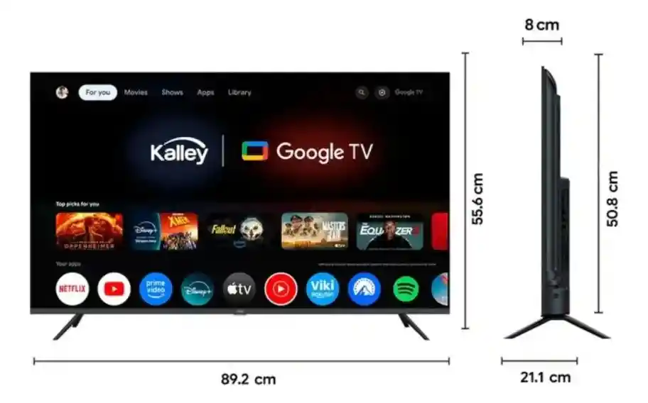 Televisor Kalley 40 Pulgadas K-tv40g200 Fhd Led Smart Tv