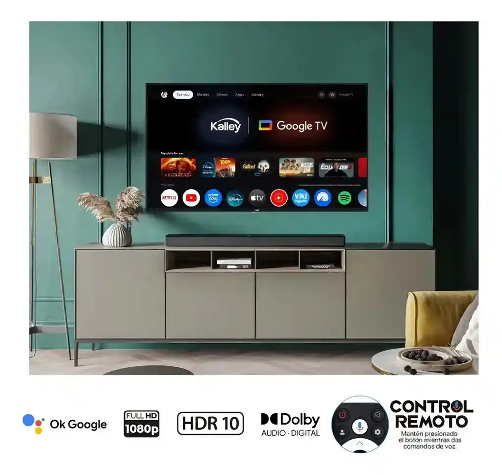Televisor Kalley 40 Pulgadas K-tv40g200 Fhd Led Smart Tv
