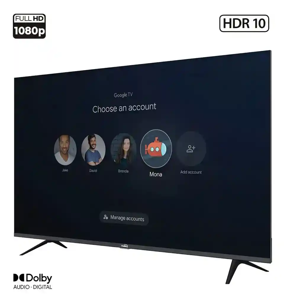 Televisor Kalley 40 Pulgadas K-tv40g200 Fhd Led Smart Tv