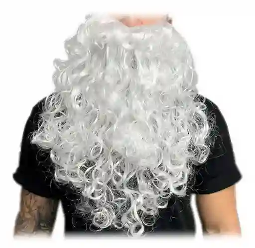 Barba Larga Papá Noel Santa Claus Anciano Navidad Disfraz