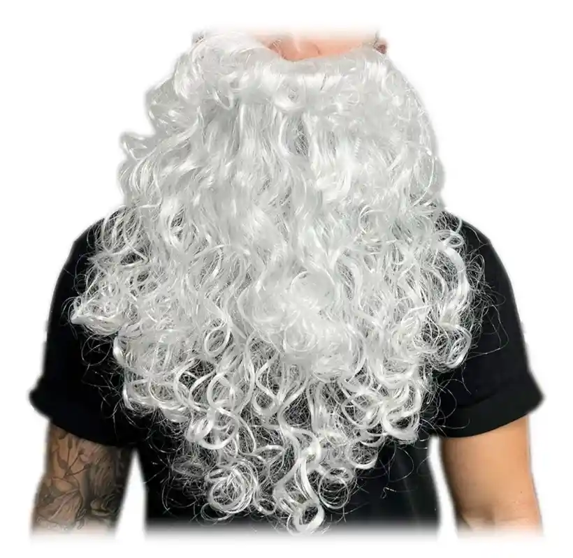 Barba Larga Papá Noel Santa Claus Anciano Navidad Disfraz
