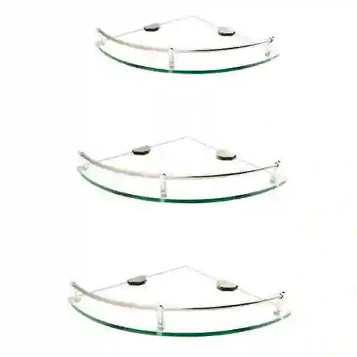 Organizadores Esquineros De Vidrio Elegante Pack X3