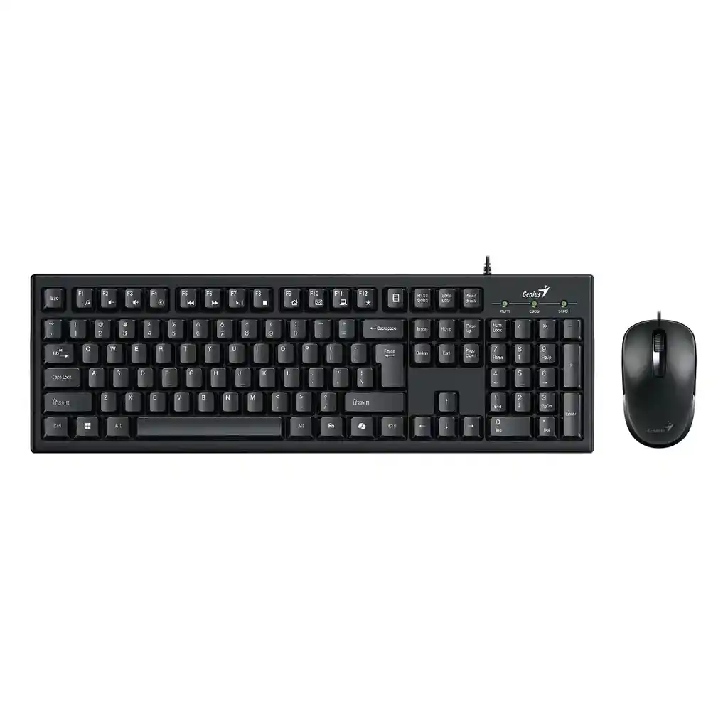 Combo De Teclado Y Mouse Alámbrico Genius Km-100se Negro