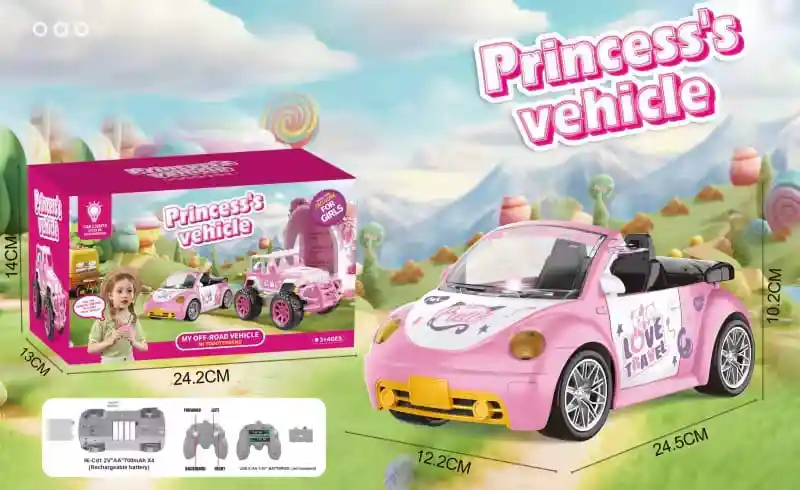 Juguete Carro A Control Remoto Para Niña Auto Deportivo