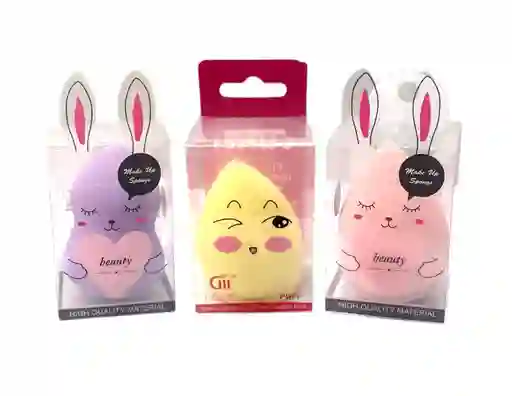 Kit Esponjas Aplicadores De Maquillaje X3 Unidades