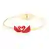 Pulsera Cisnes Encantados En Acero Inoxidable - Rojo