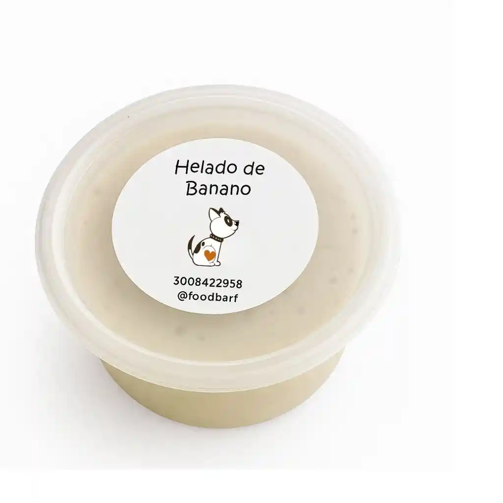 Helado De Probióticos Y Banano Para Perros 6oz