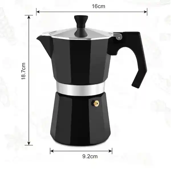 Cafetera Italiana Moka 6 Tazas Espresso 300 Ml