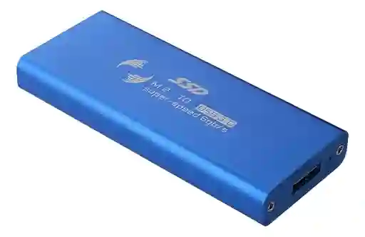 Caja Externa Case Disco Ssd M2 A Usb 3.0 + Cable + Atornilla - Azul