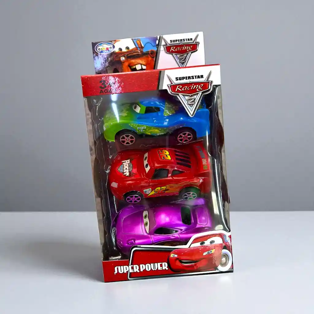 Juguete Set X 3 Carros Cars Juguete Para Niños