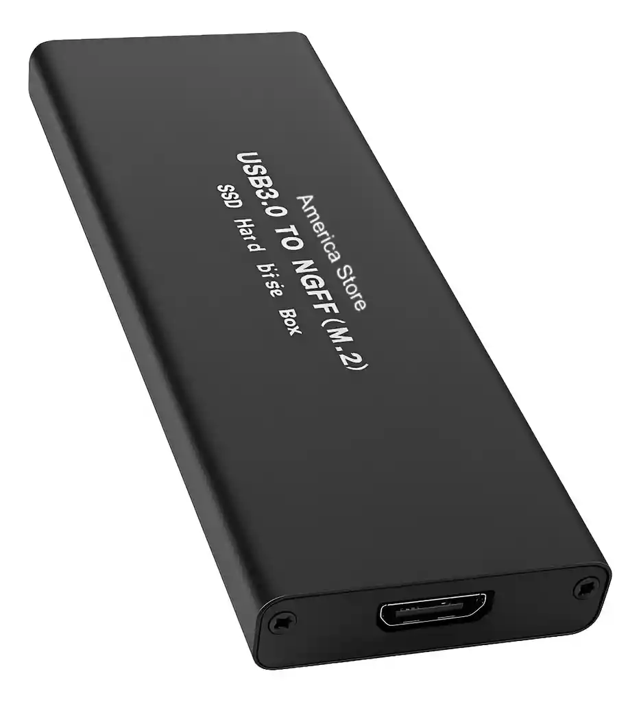 Caja Externa Case Disco Ssd M2 A Usb 3.0 + Cable + Atornilla Negro