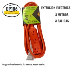 Extension Electrica 3 Metros Con Regleta